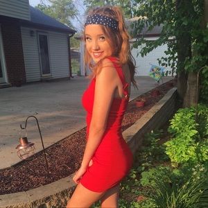 Forever 21 Red Zipper Dress